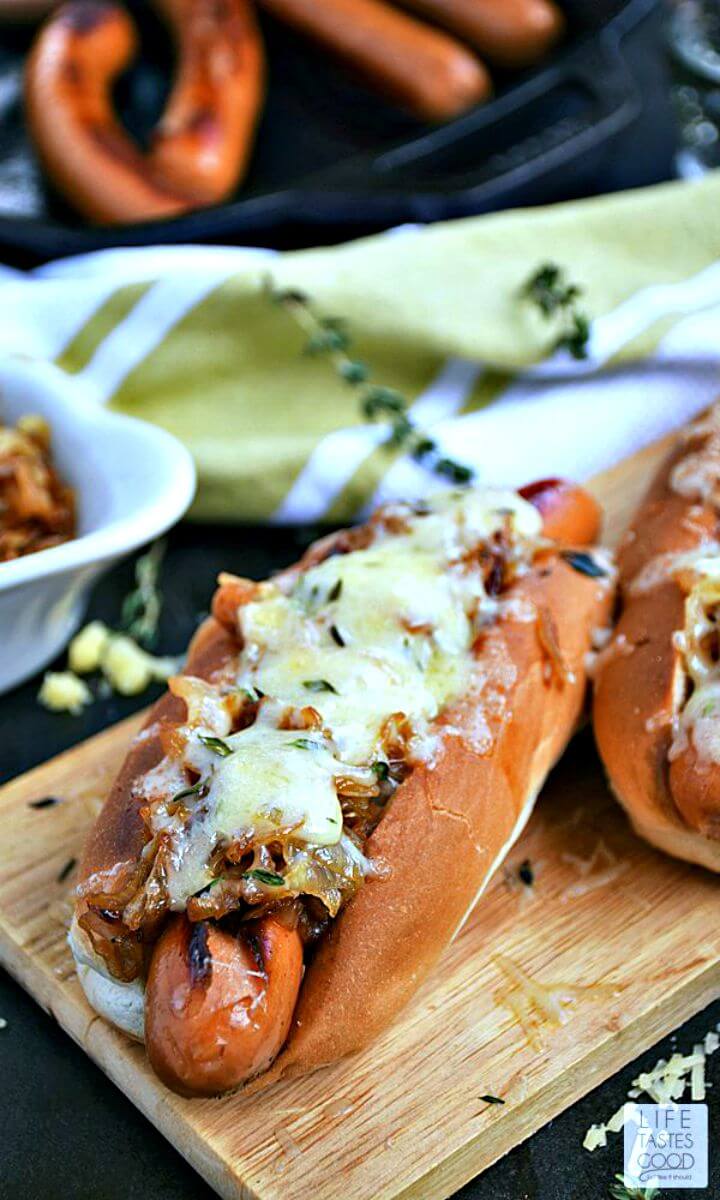 French Onion Hot Dogs Recipe