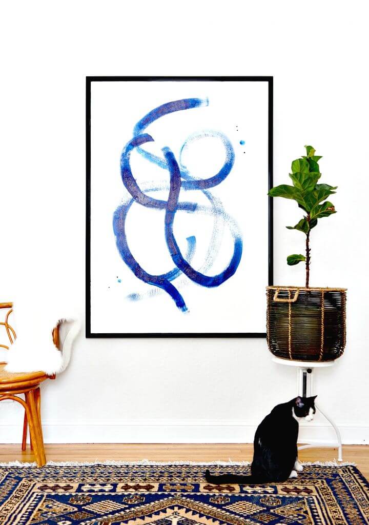 Create Brushstroke Statement Art - DIY Wall Art Ideas