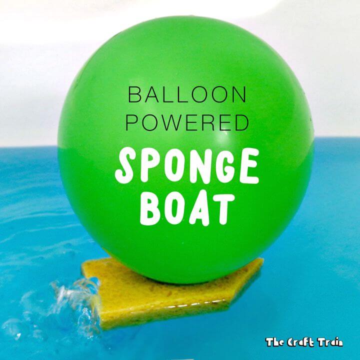 DIY Balloon Powered Sponge Boat