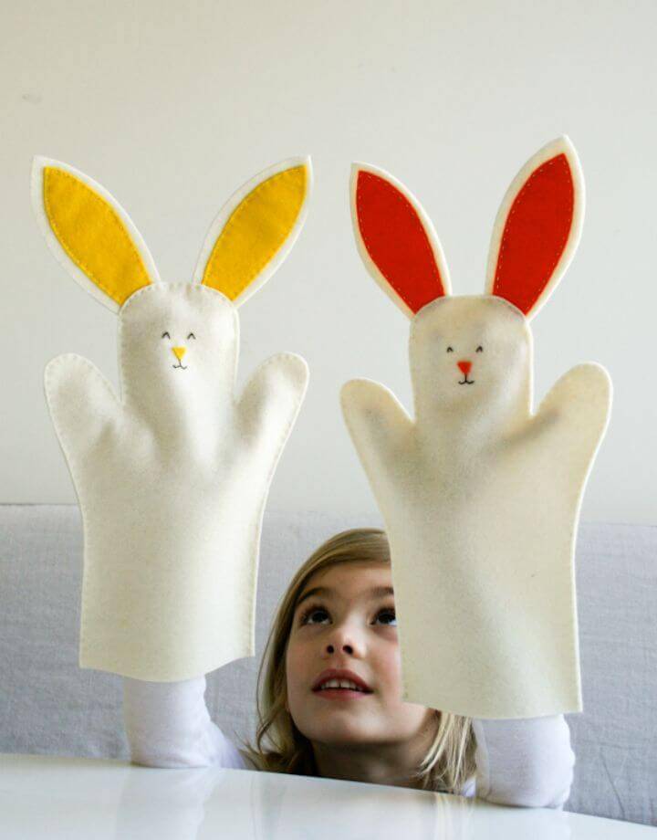 Adorable DIY Bunny Hand Puppets