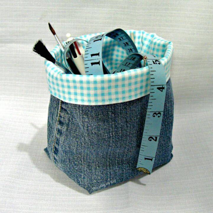 How to Make Denim Fabric Basket