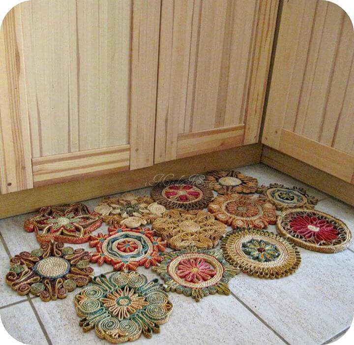 Simple DIY Doormat with those Straw Trivets