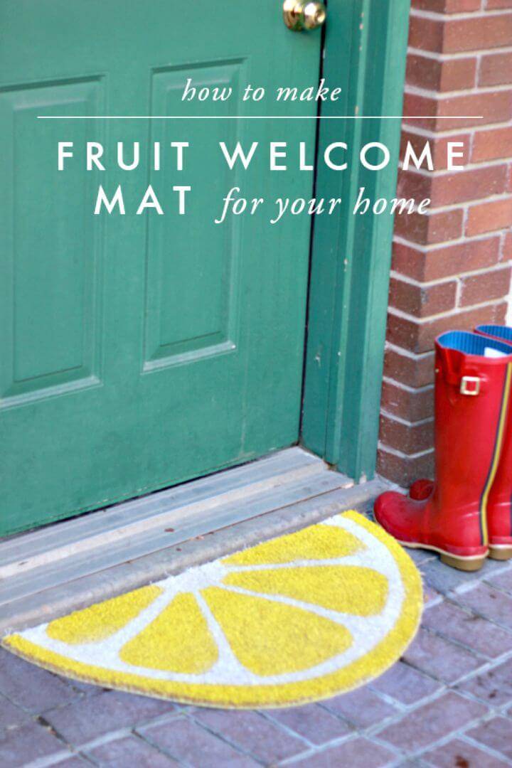 Easy to Make a Fruit Welcome Mat - Free Tutorial