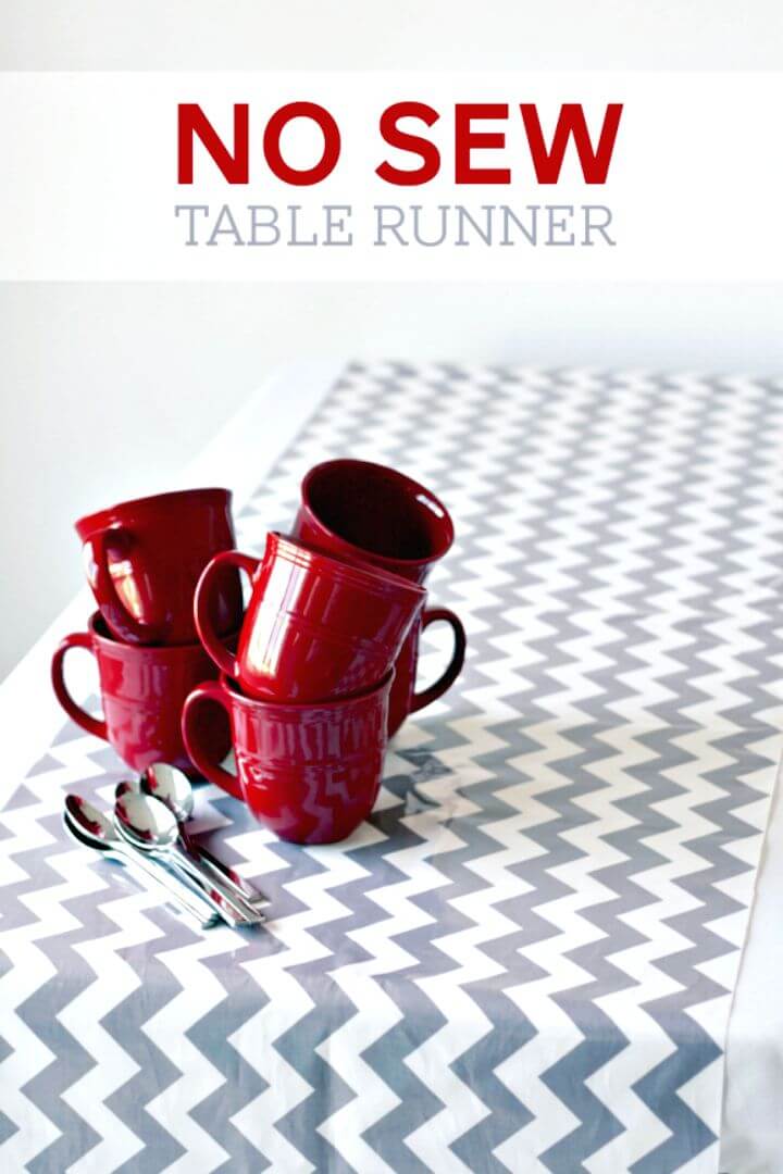 DIY No-sew Chevron Table Runner