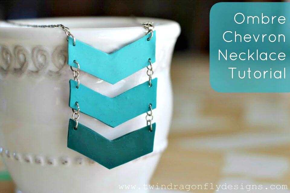 DIY Ombre Chevron Necklace 