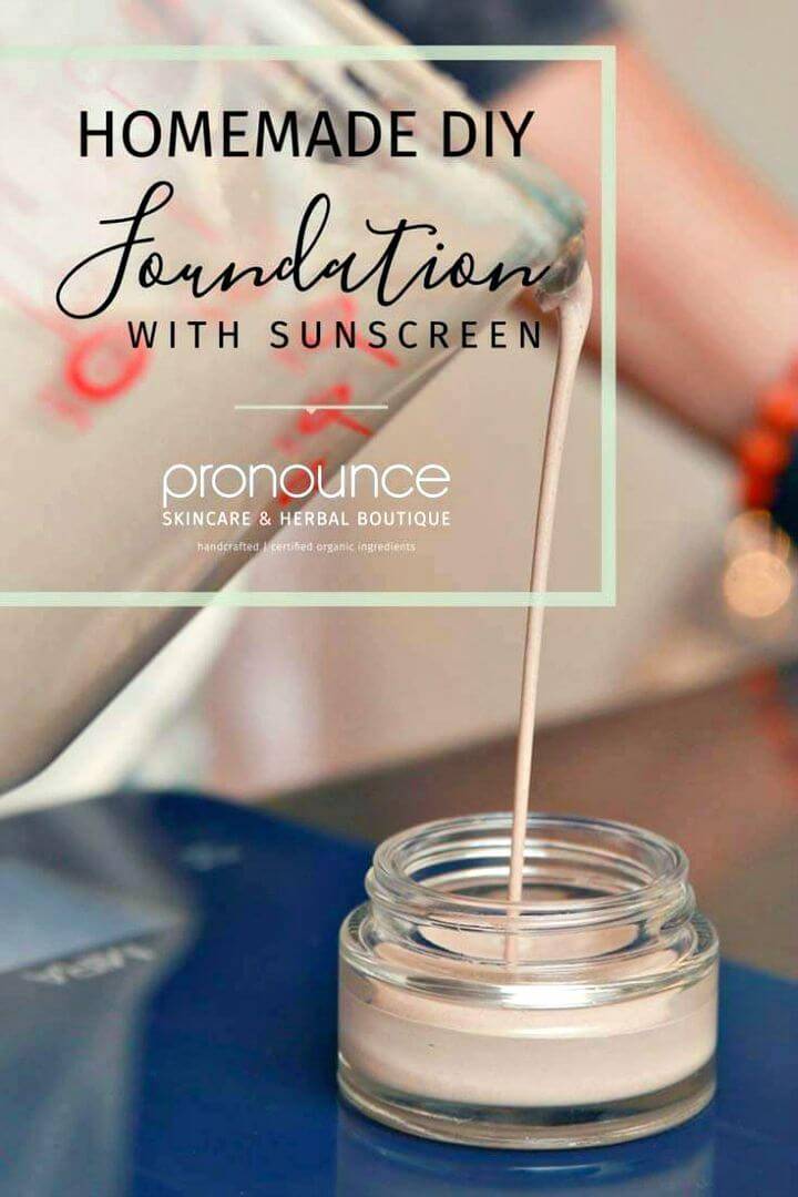 Organic Foundation Makeup with Sunscreen Recipe - DIY