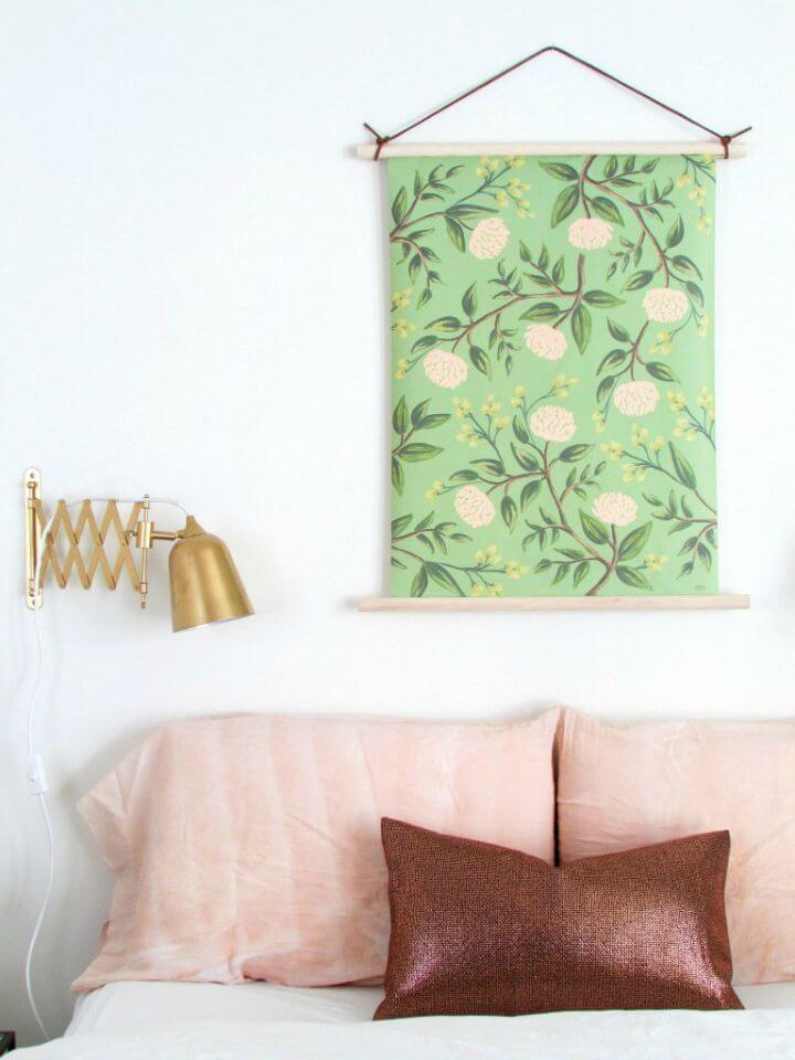 Make a Pull-down Style Botanical Wall Hanging