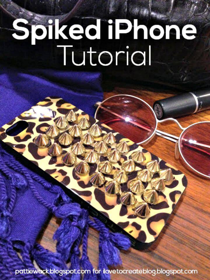 DIY Spiked Iphone Using Jewelry & Metal Tabs
