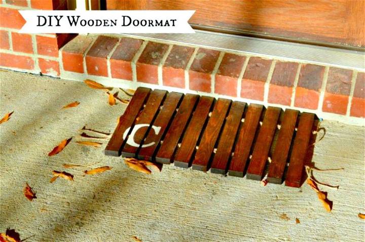 Easy DIY Wooden Doormat from 1×2 Boards