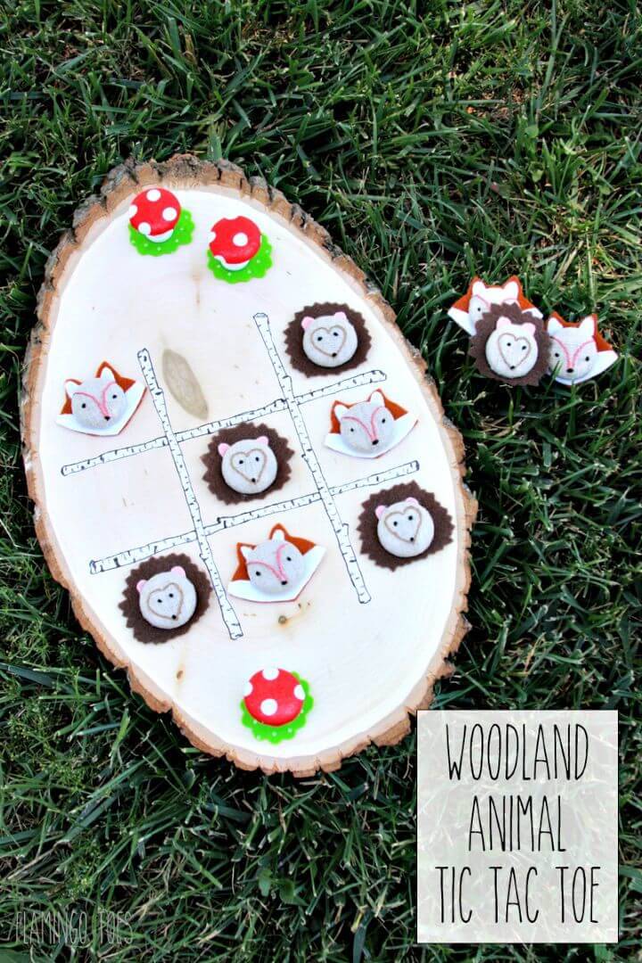 DIY Woodland Animals Tic Tac Toe