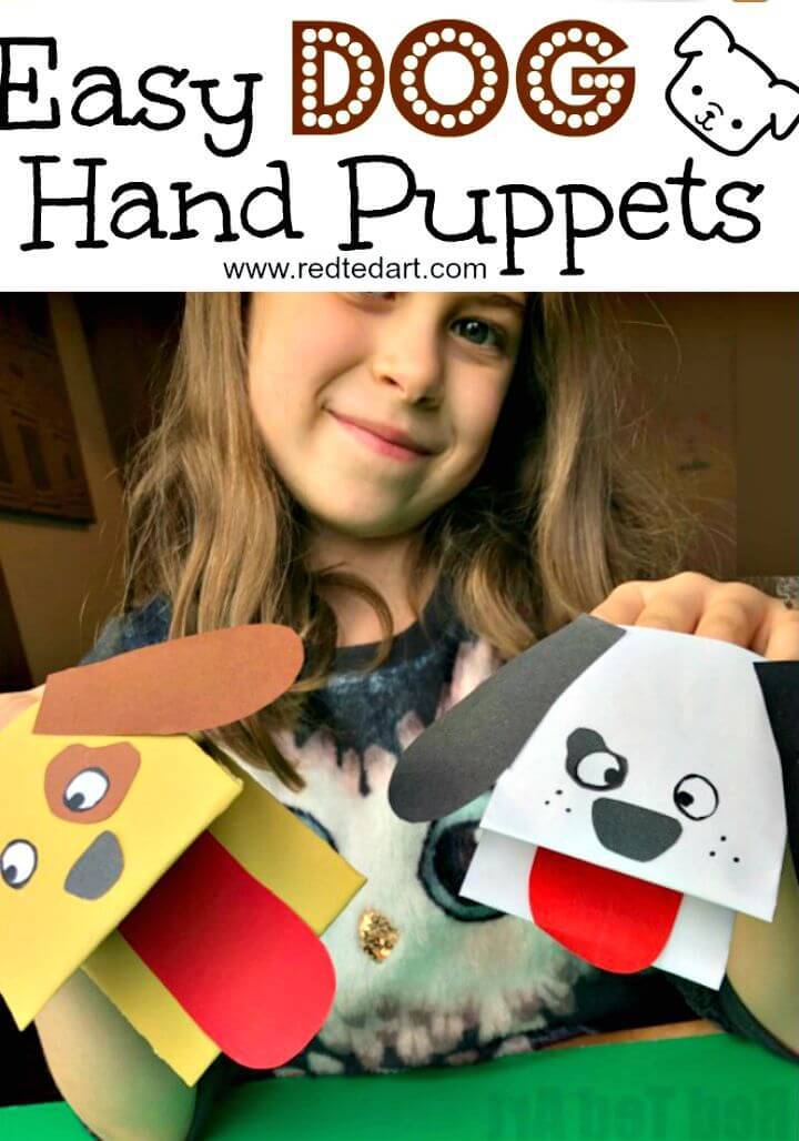 DIY Paper Dog Hand Puppet for Kids to Play 