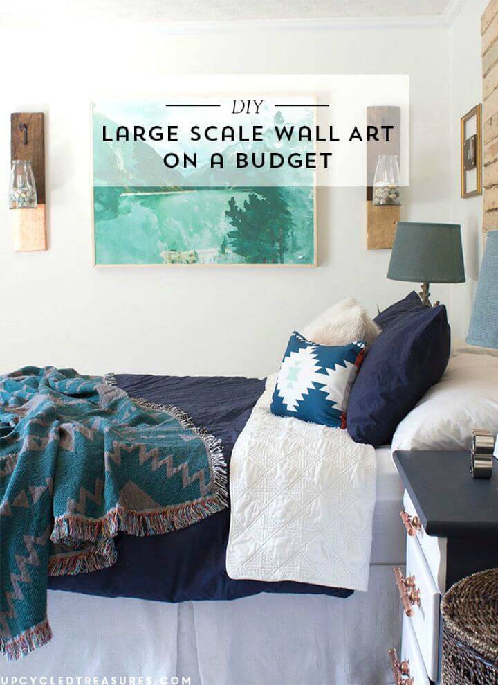 Gorgeous DIY Large Scale Wall Art on Budget 