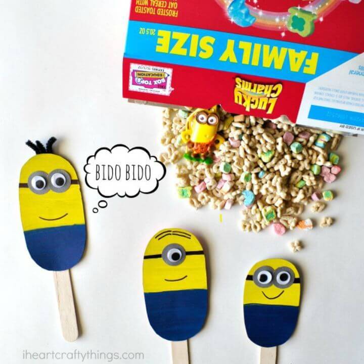 Quick and Easy Minion Stick Puppets