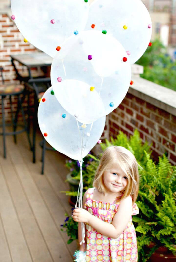 Easy DIY POM POM Balloons