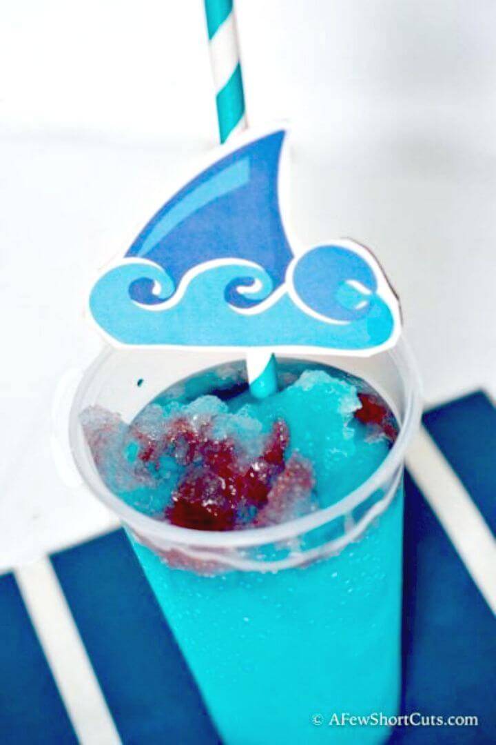 DIY Printable Shark Fin Straw Toppers