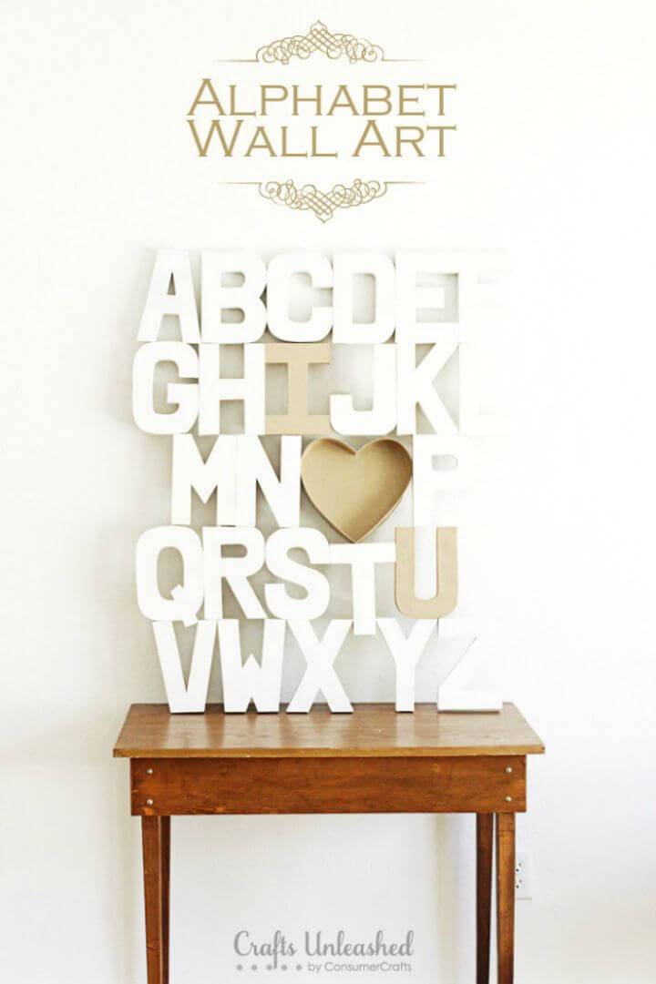 Inexpensive DIY Alphabet Wall Art