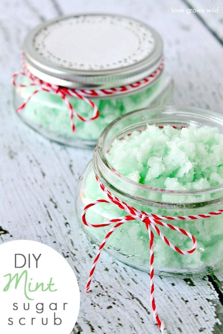 Inexpensive Mint Sugar Scrub Recipe - DIY