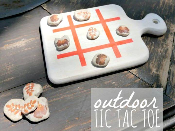 Inexpensive DIY Outdoor Tic Tac Toe Painted Rocks