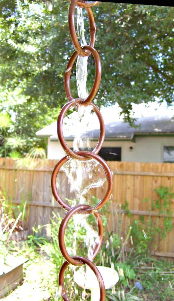 Simple Copper Pipe Rain Chain