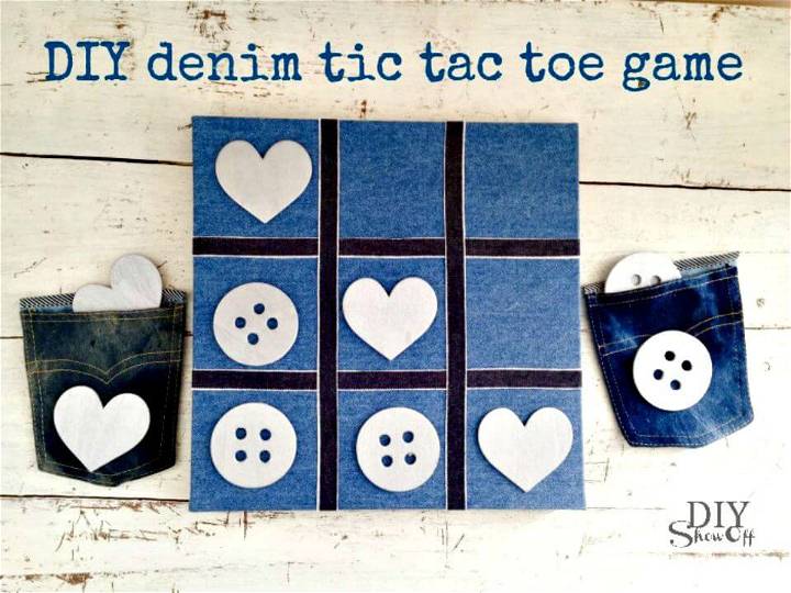 Make Your Own Denim Tic Tac Toe - DIY Game Projects