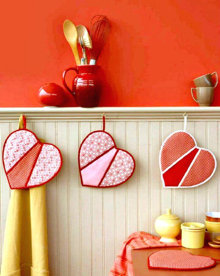  Make Your Own Heart-shaped Pot Holders