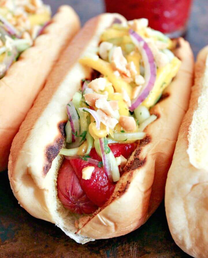 Thai Hot Dogs with Cucumber Recipe