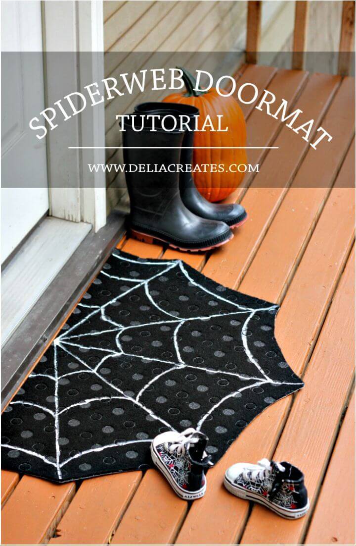 Graphic DIY Spiderweb Doormat