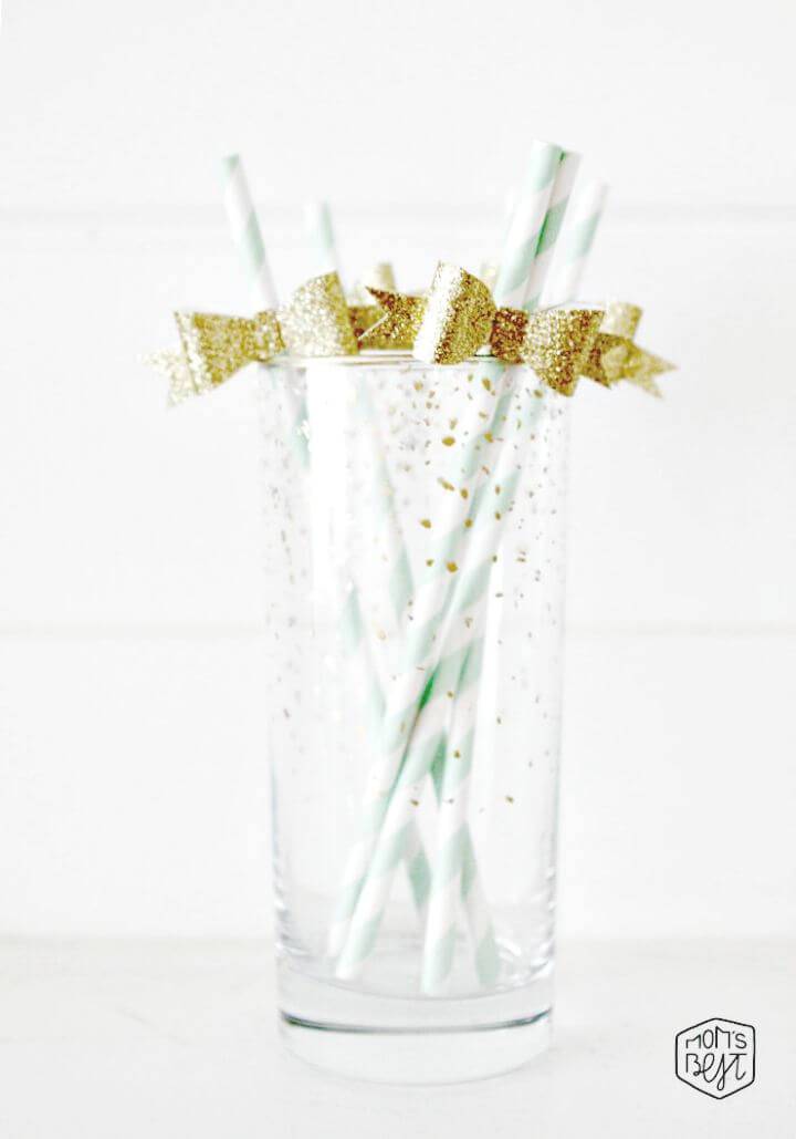 How to Make Paper Bow Straws Toppers