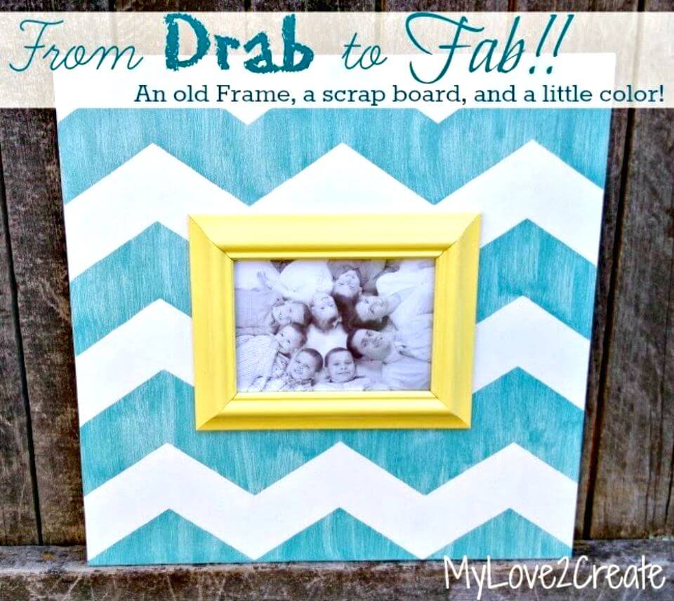 DIY Chevron Picture Frame - Home Decor Ideas 