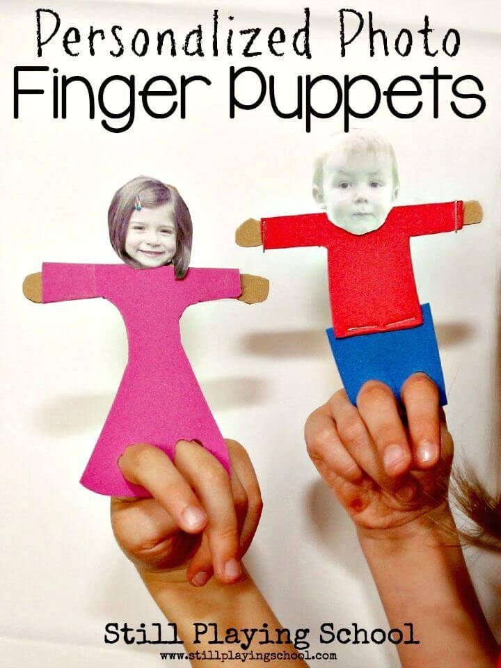 DIY Personalized Photo Finger Puppets for Kids 