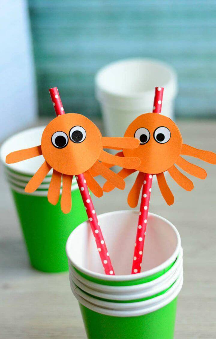 Adorable DIY Octopus Straw Toppers