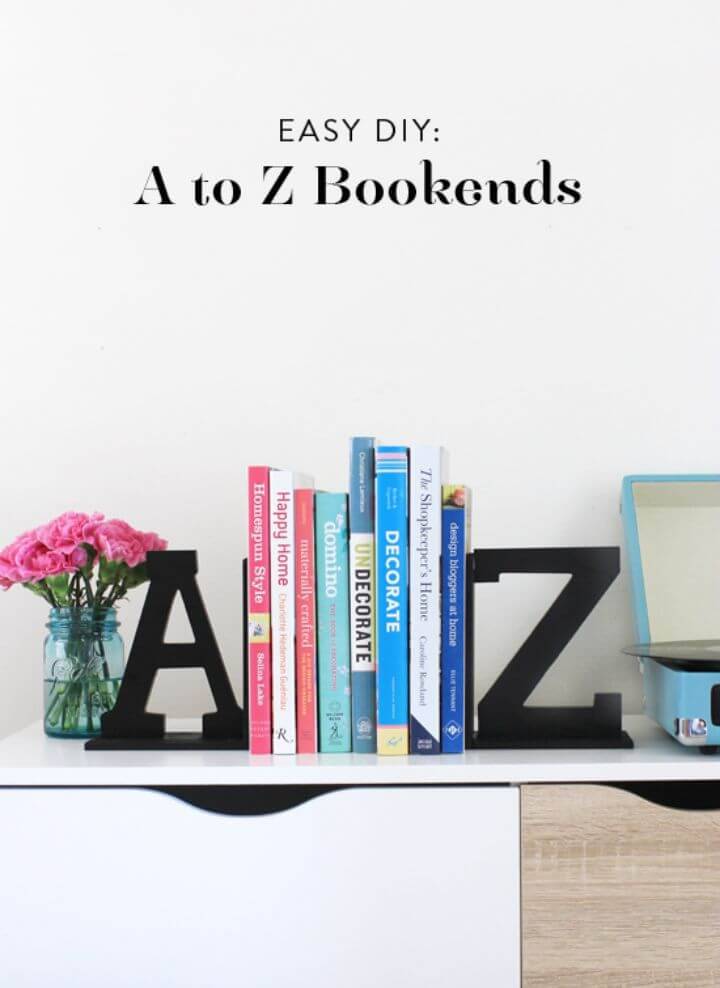 Cute DIY A To Z Bookends