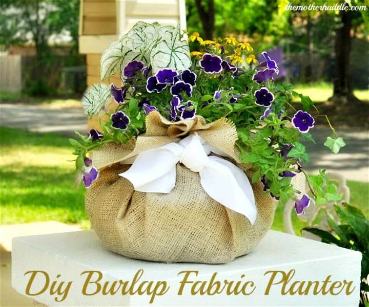 How to Make Burlap Fabric Planter