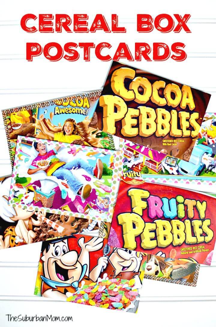 Cute Cereal Box Postcards Craft