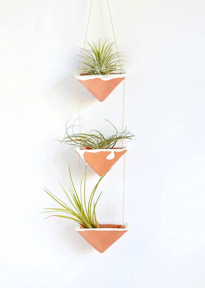 Easy DIY Clay Hanging Air Plant Holders