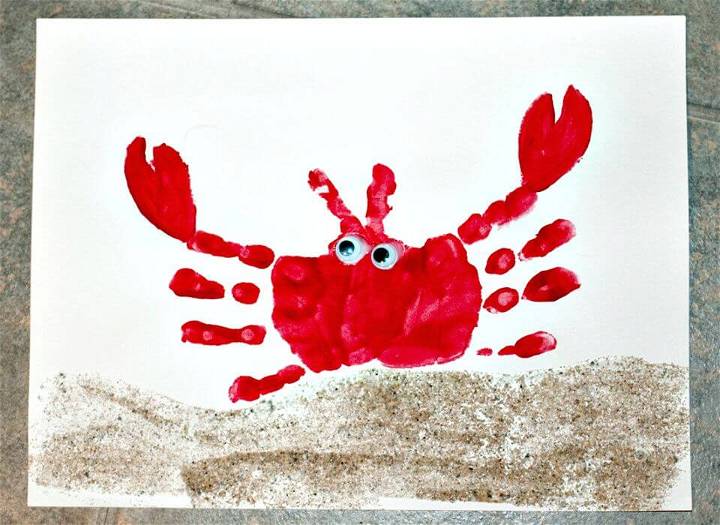 Cute DIY Handprint Crab