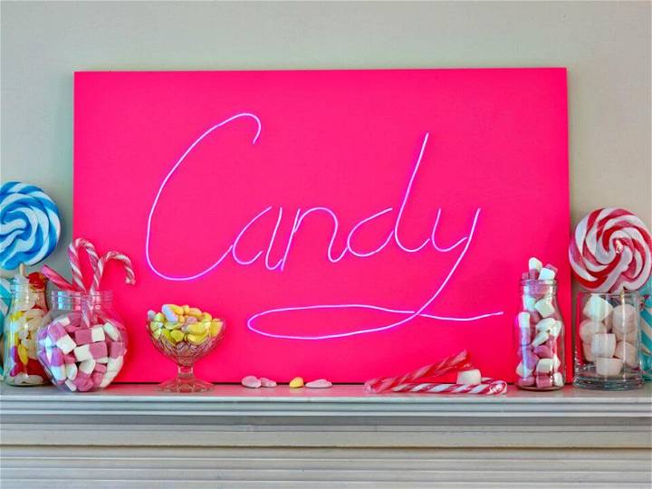 Cute DIY Neon 'Candy' Sign