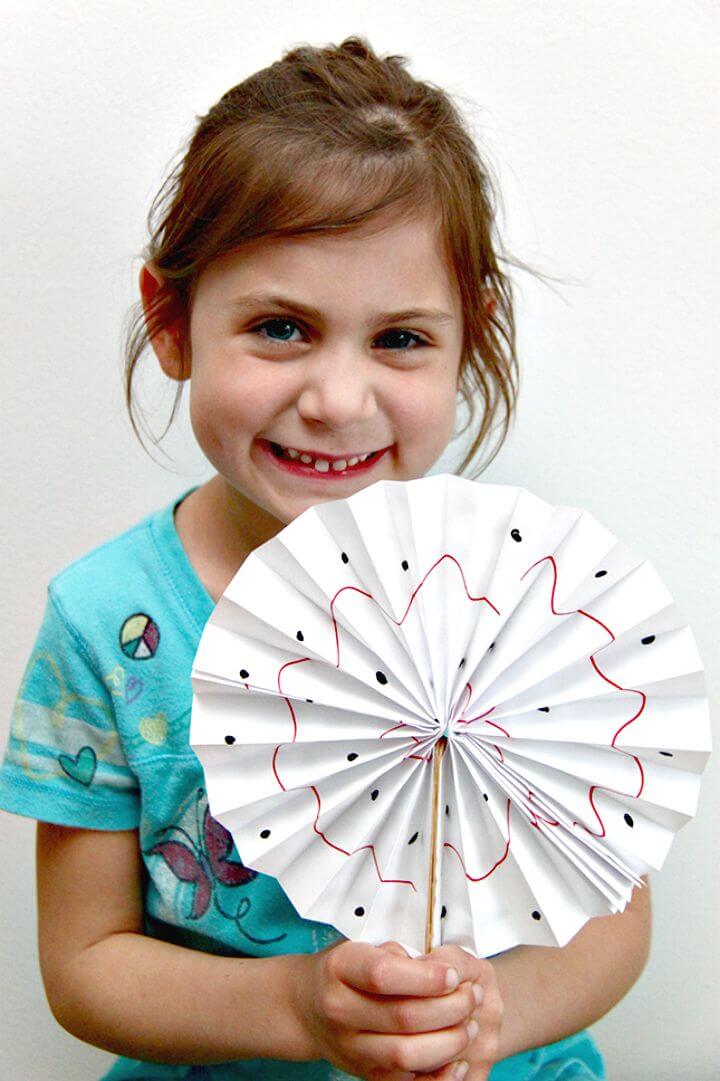 How to Make a Summer Paper Fan for Kids