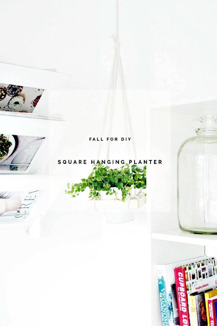 Cute DIY Square Hanging Planter - Indoor Garden Ideas  