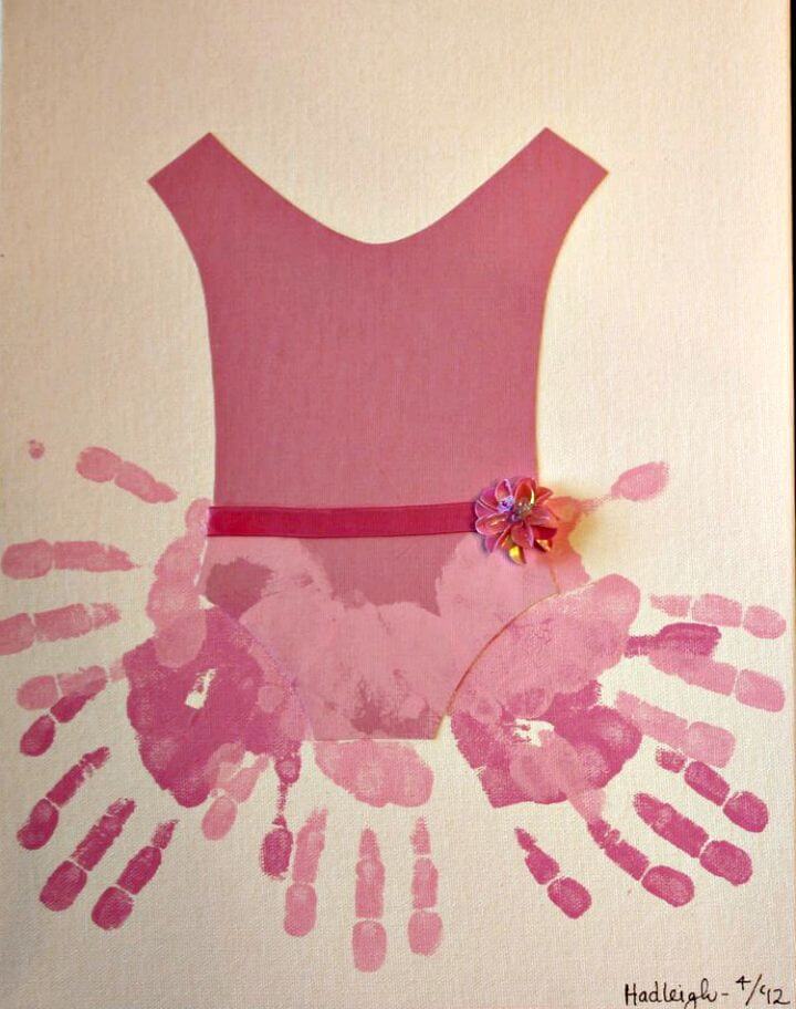 Angelina Ballerina Handprint Craft