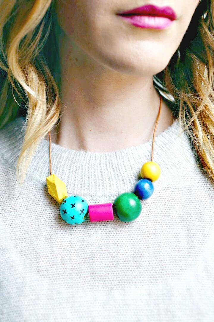 Colorful DIY Art Teacher Necklace