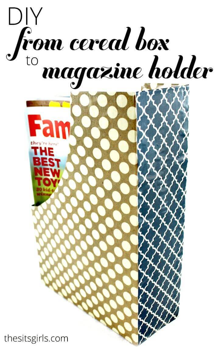 How to Make a Cereal Box Magazine Holder