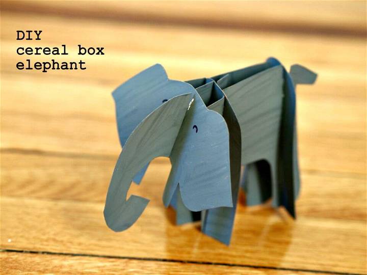Crapty Cardboard Cereal Box Elephant