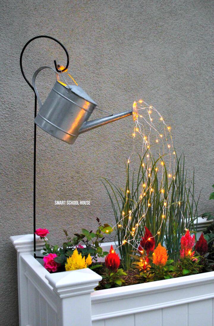 Make Glowing Watering Can With Fairy Lights