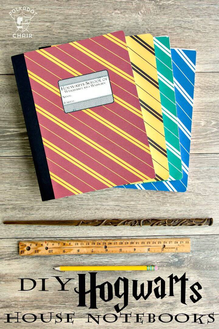 DIY Harry Potter Hogwarts Notebooks Cover