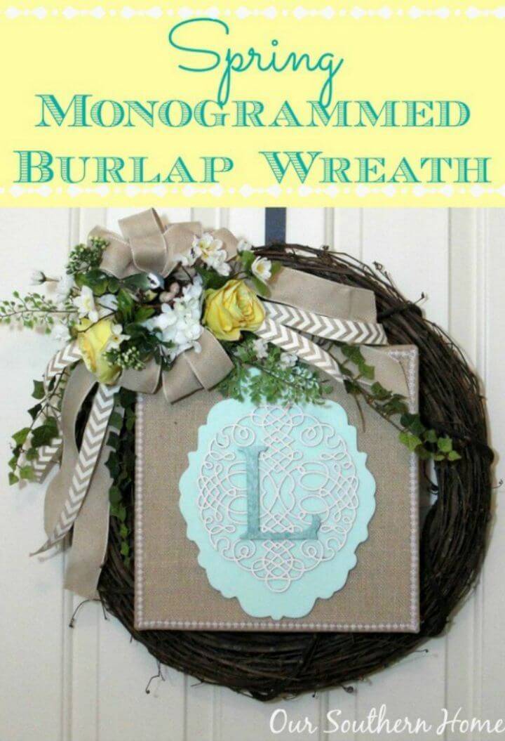 Make a Spring Monogrammed Wreath