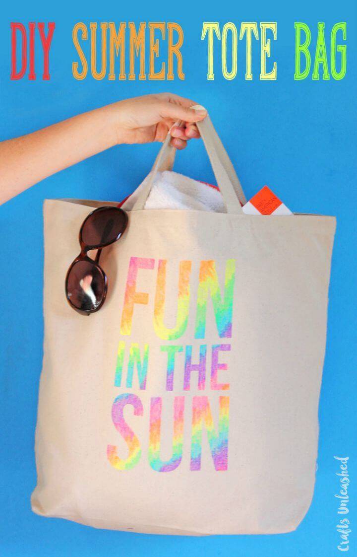How to Make Stenciled Summer Tote Bag