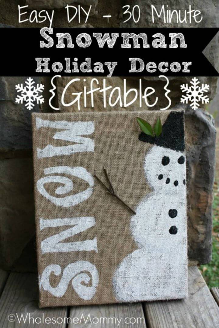 Easy DIY Snowman Holiday Decor