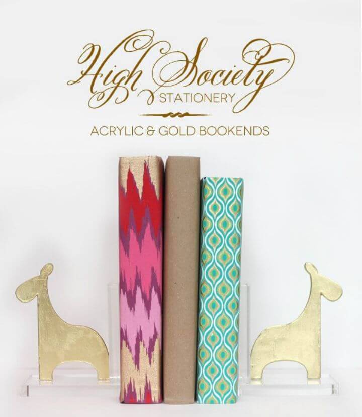 How To Make Acrylic and Gold Bookends