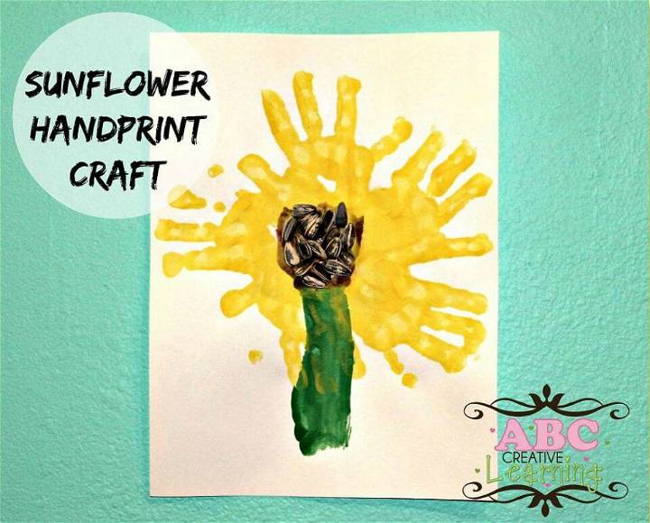 Easy Sunflower Handprint Art